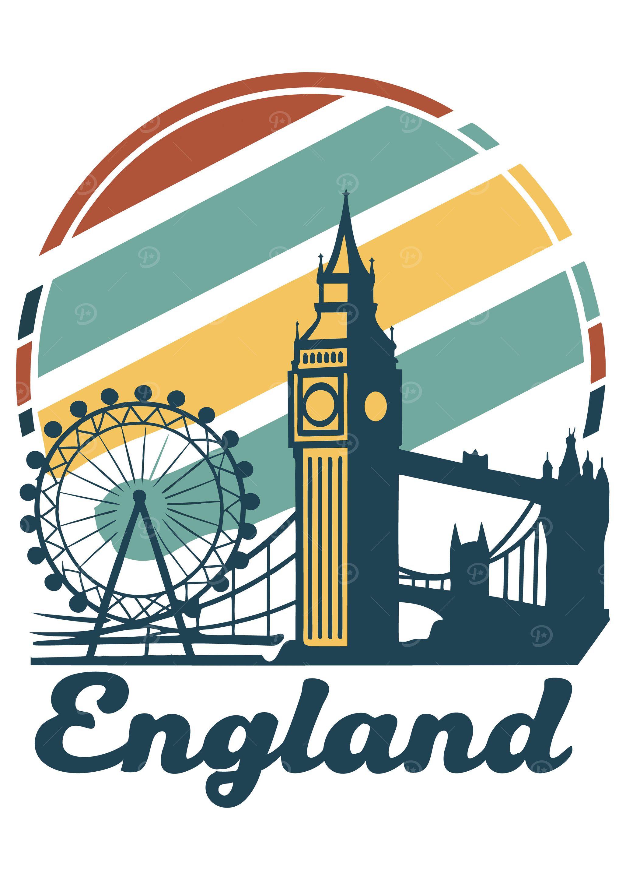 London Skyline Retro