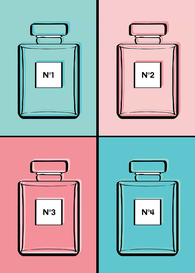 Four Perfume Bottles