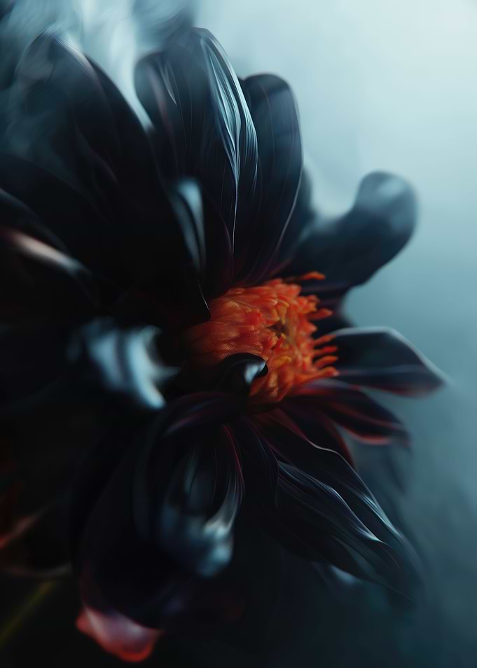 Black Dahlia Close-Up