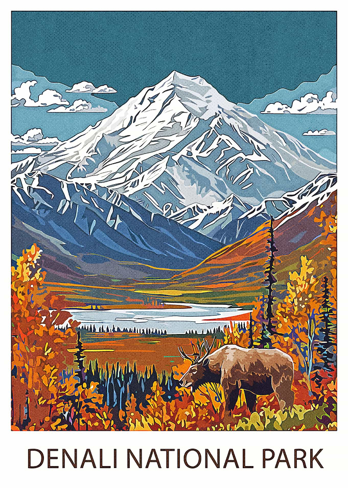 Denali National Park Poster