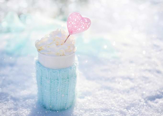 Winter Hot Chocolate with Heart