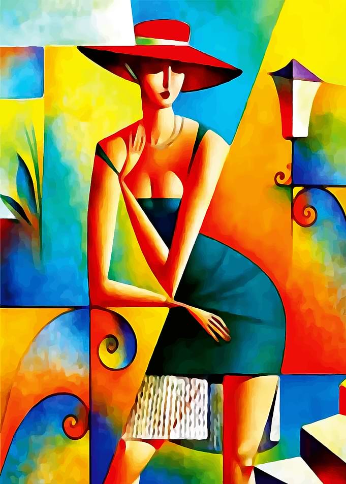 Woman in Red Hat