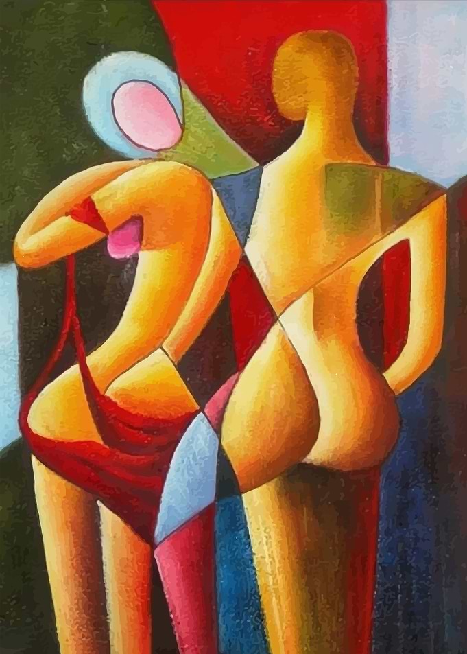 Abstract Couple Painting