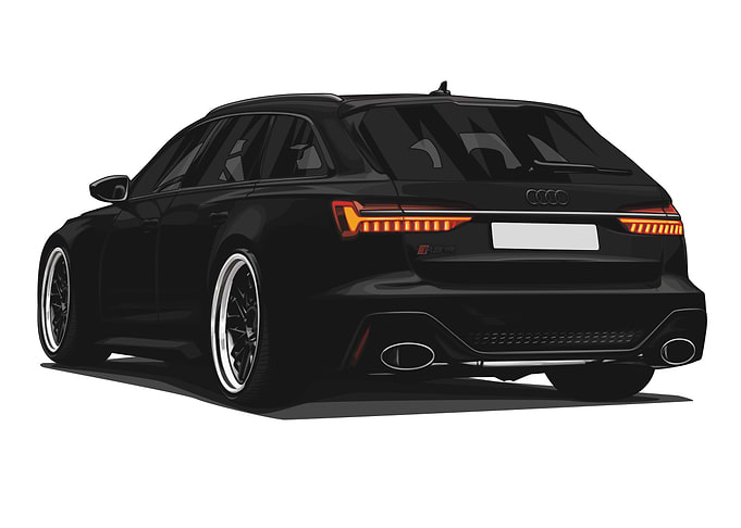 Audi RS6 Avant C8 Black Vossen