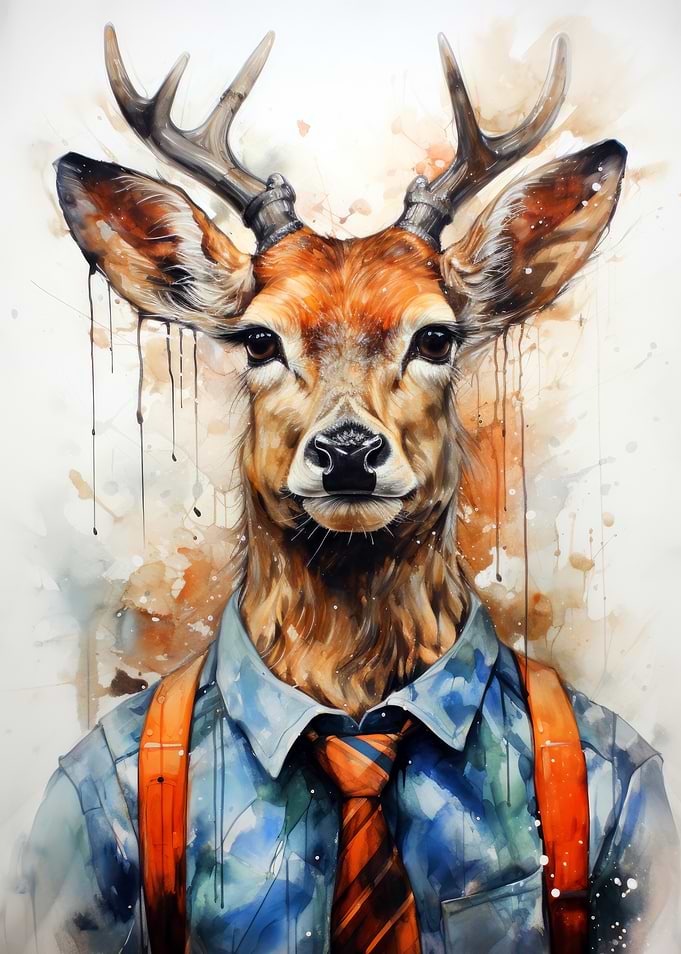 Deer in a Tie