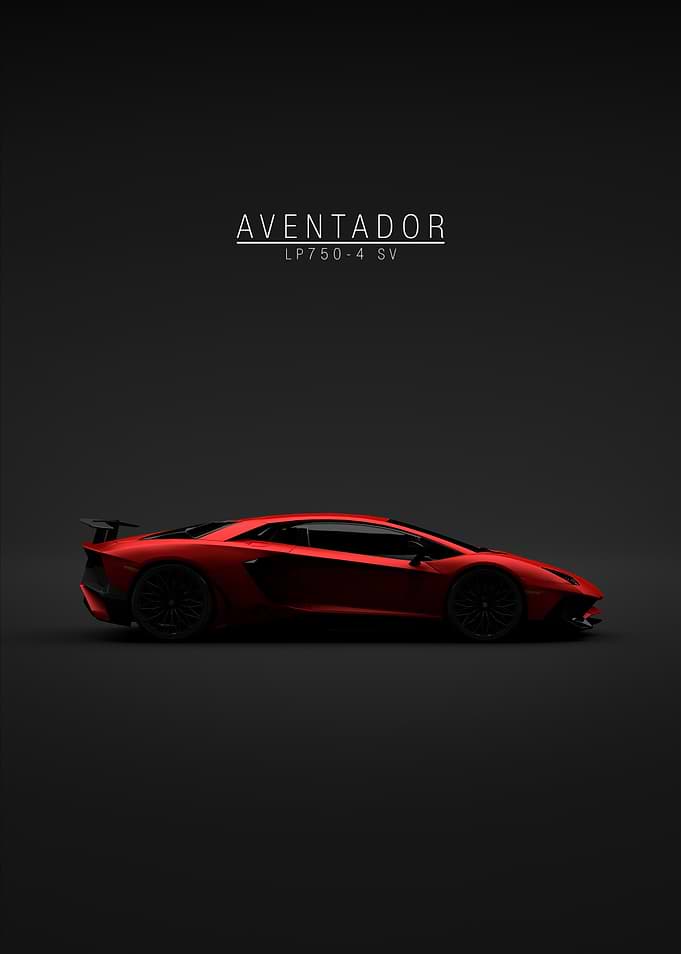 2016 Lamborghini Aventador lp750-4 SV - Red