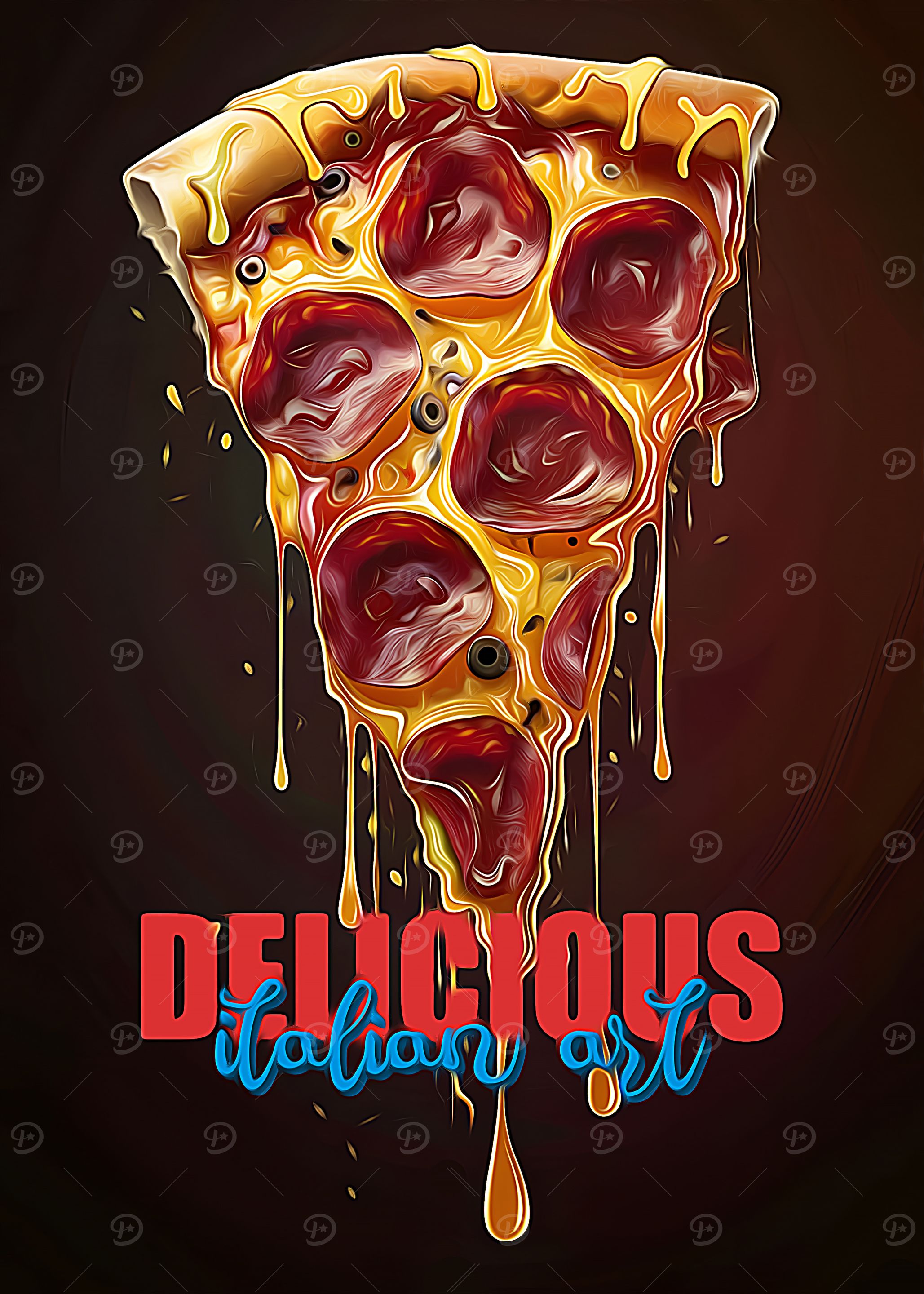 Melted Pizza Art