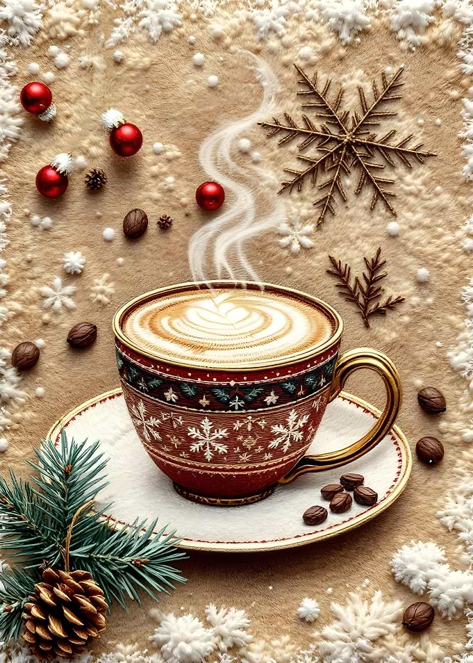 Christmas coffee cup