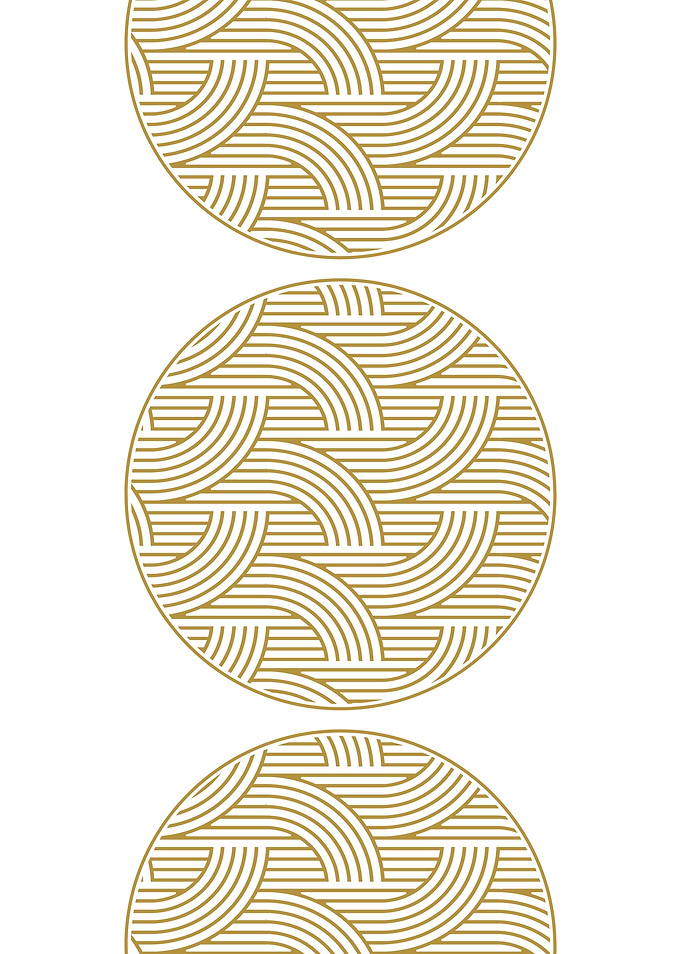 Gold Geometric Circles Art