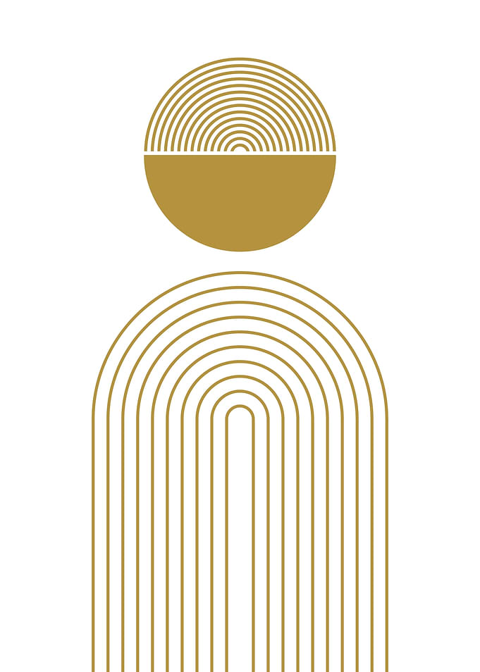 Golden Abstract Art