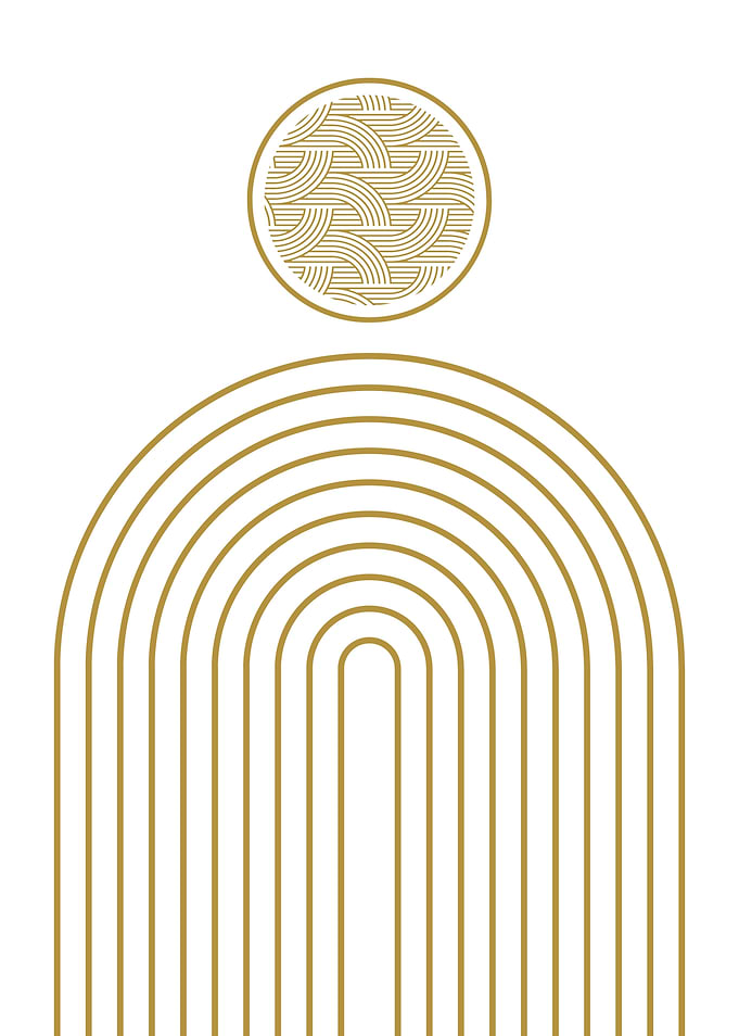 Golden Arches Abstract Art