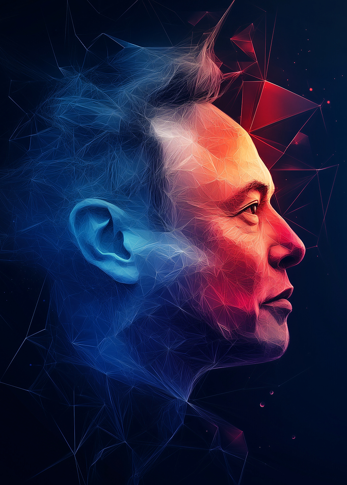 Elon Musk Digital Portrait