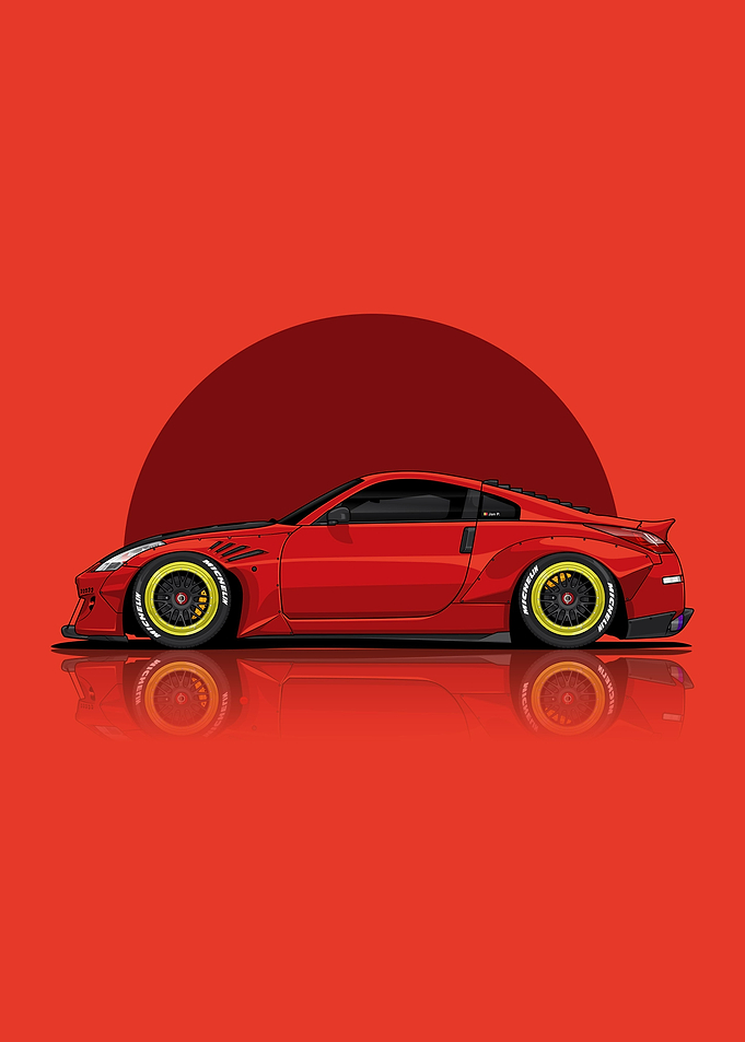 Artwork Red Nissan 350Z