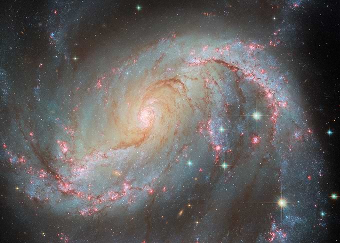 Spiral galaxy NGC 1672 with a Supernova
