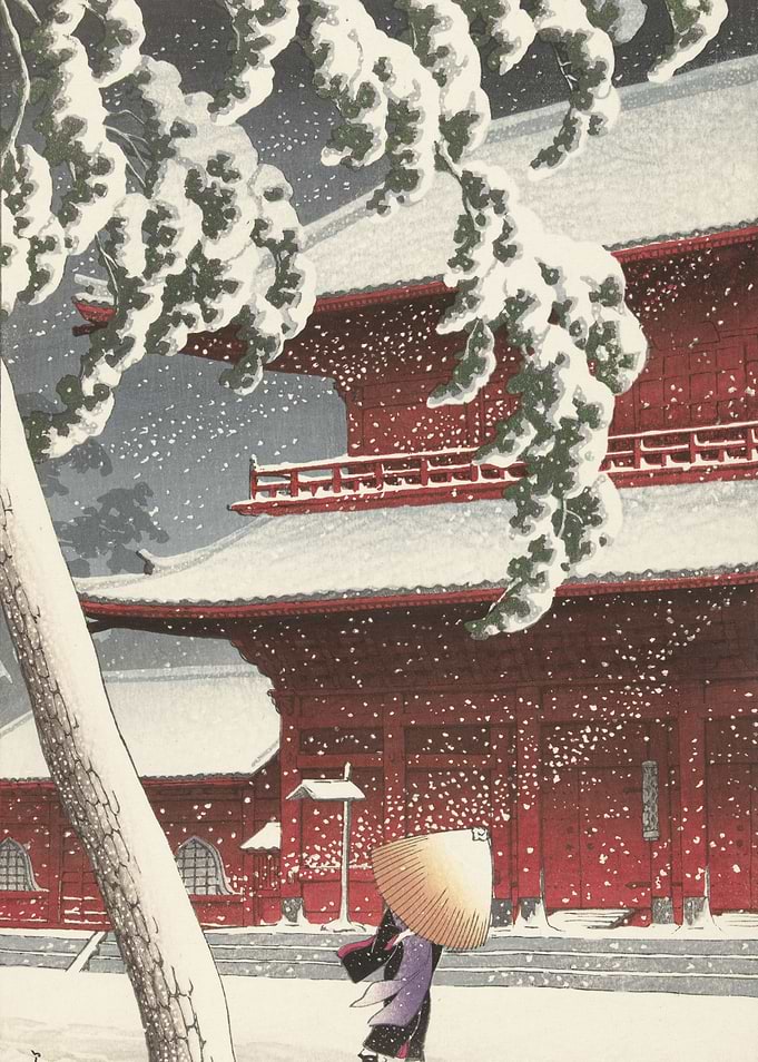 Snowy Temple Gate