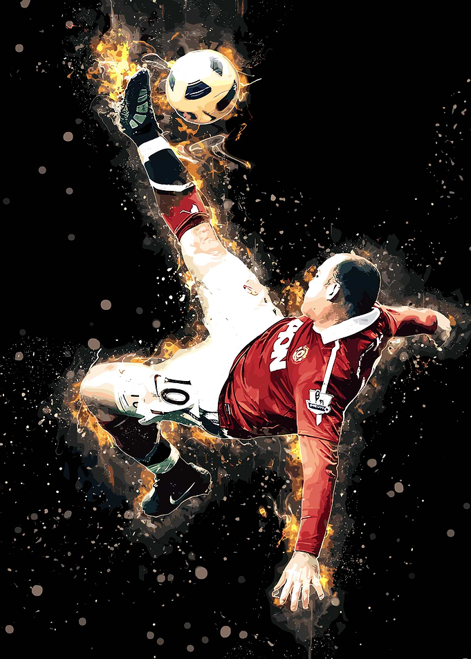 Wayne Rooney Soccer Art