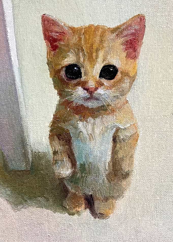 Cute Kitten Painting