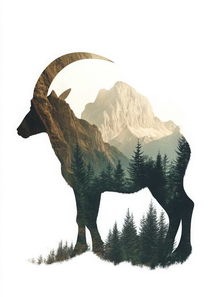 Mountain Goat Silhouette