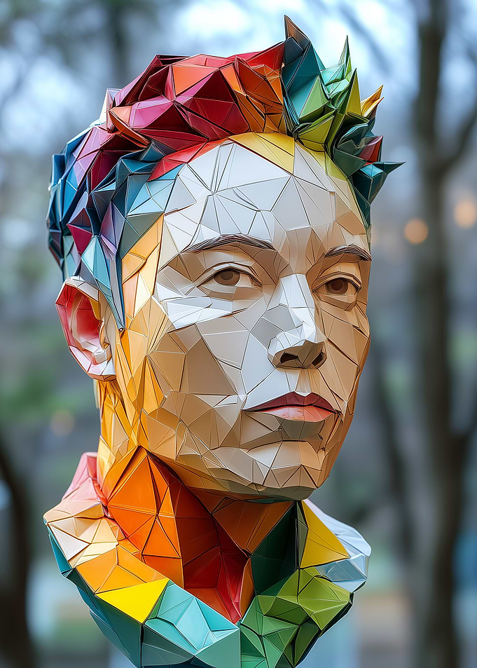 Geometric Portrait Elon Musk