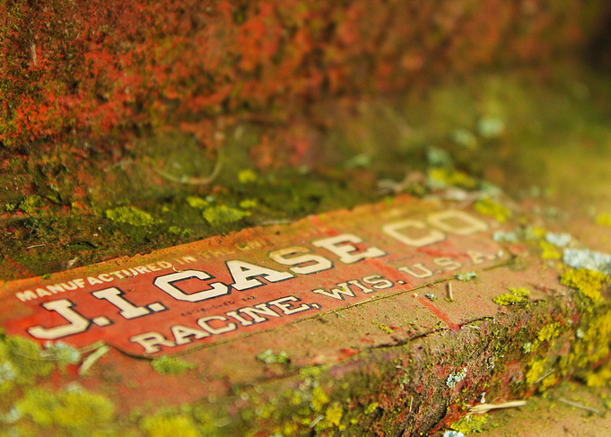 J.I. Case Co. Rusted Vintage Yard Art