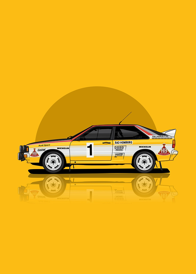Artwork Audi Quattro Rally Car