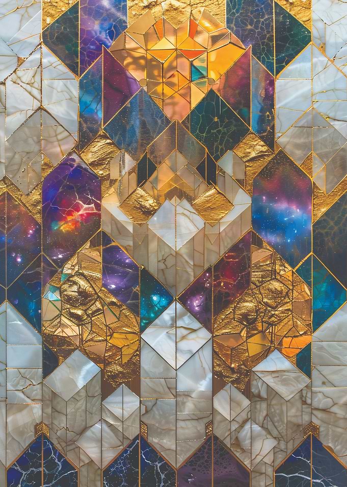 Geometric Galaxy Art