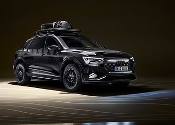 Black Audi Q8 E-Tron SUV