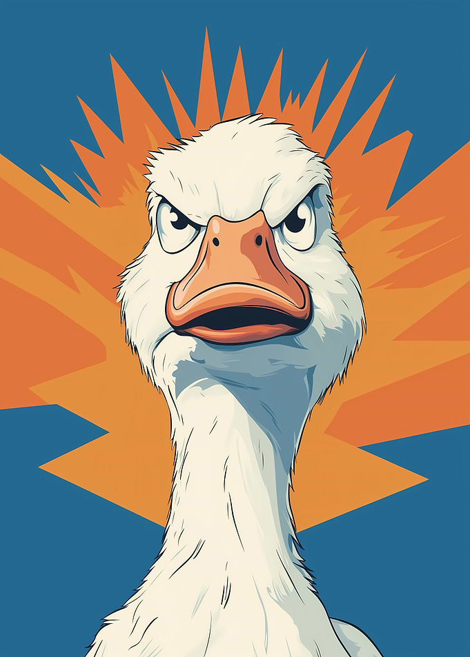 Angry Goose Illustration