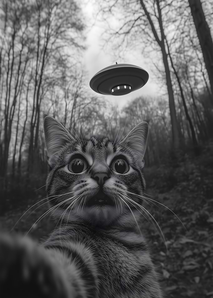 Cat Encounters UFO