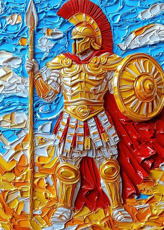 Roman Warrior Painting