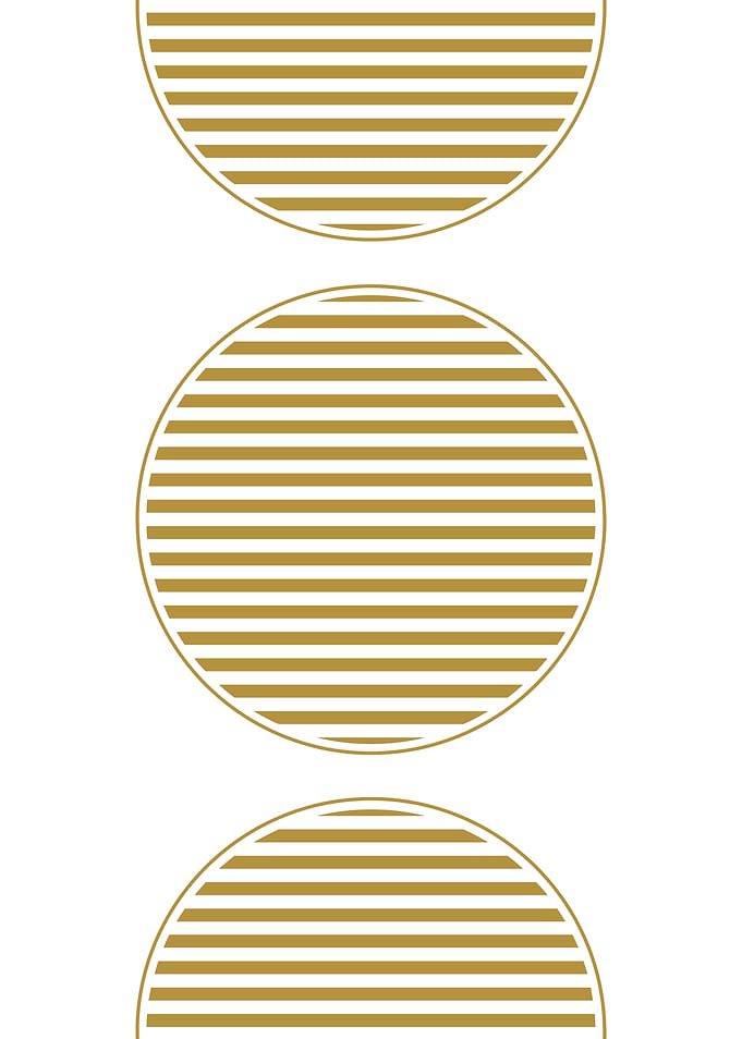 Gold Striped Circles