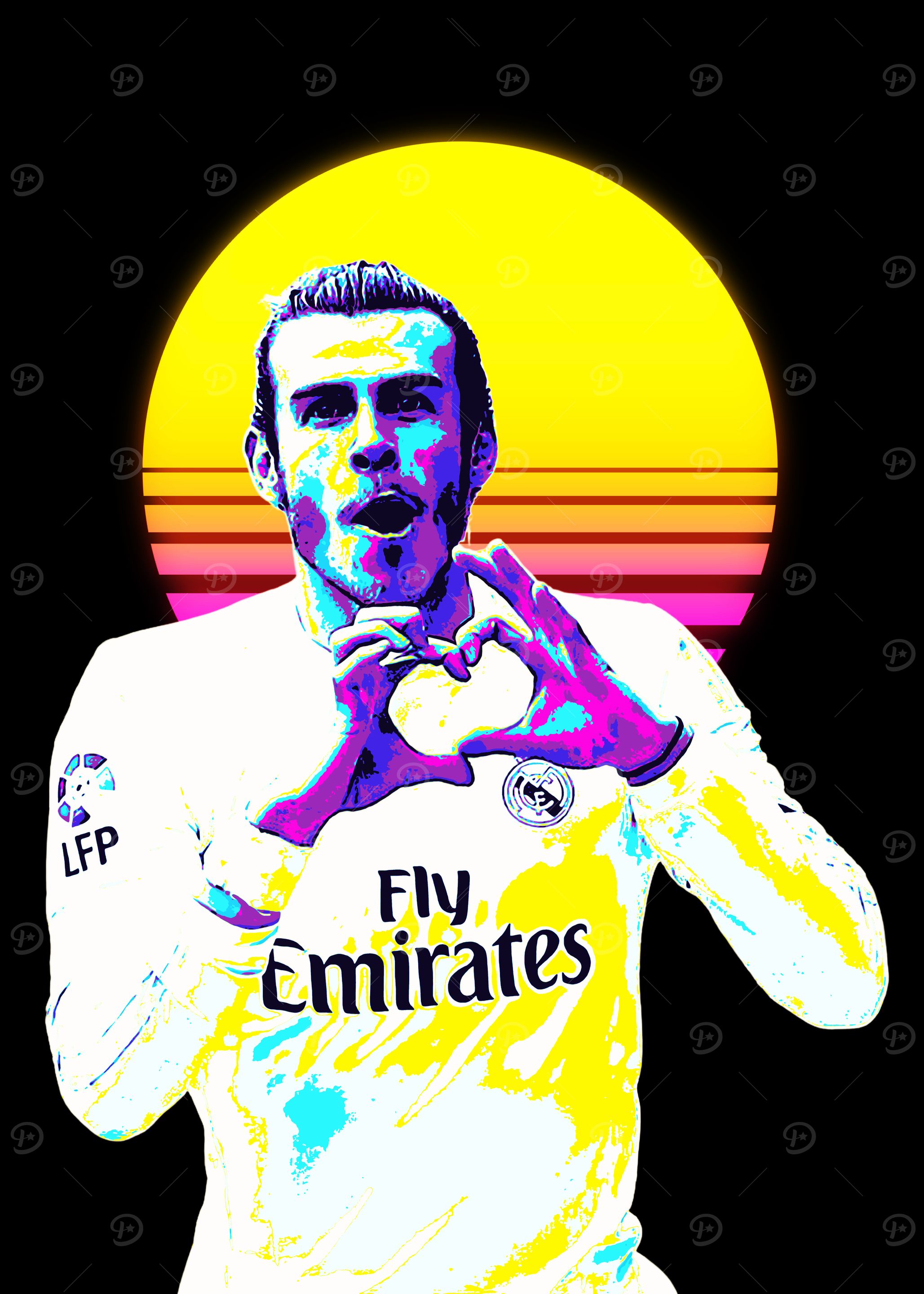 Gareth Bale Retro Art