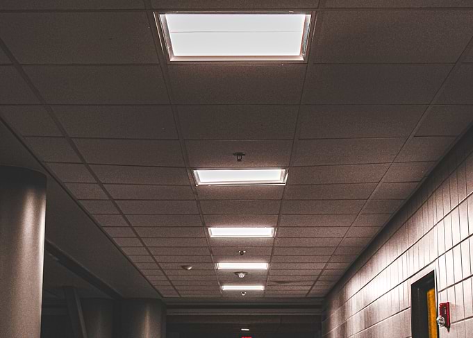 Ceiling Lights in Hallway
