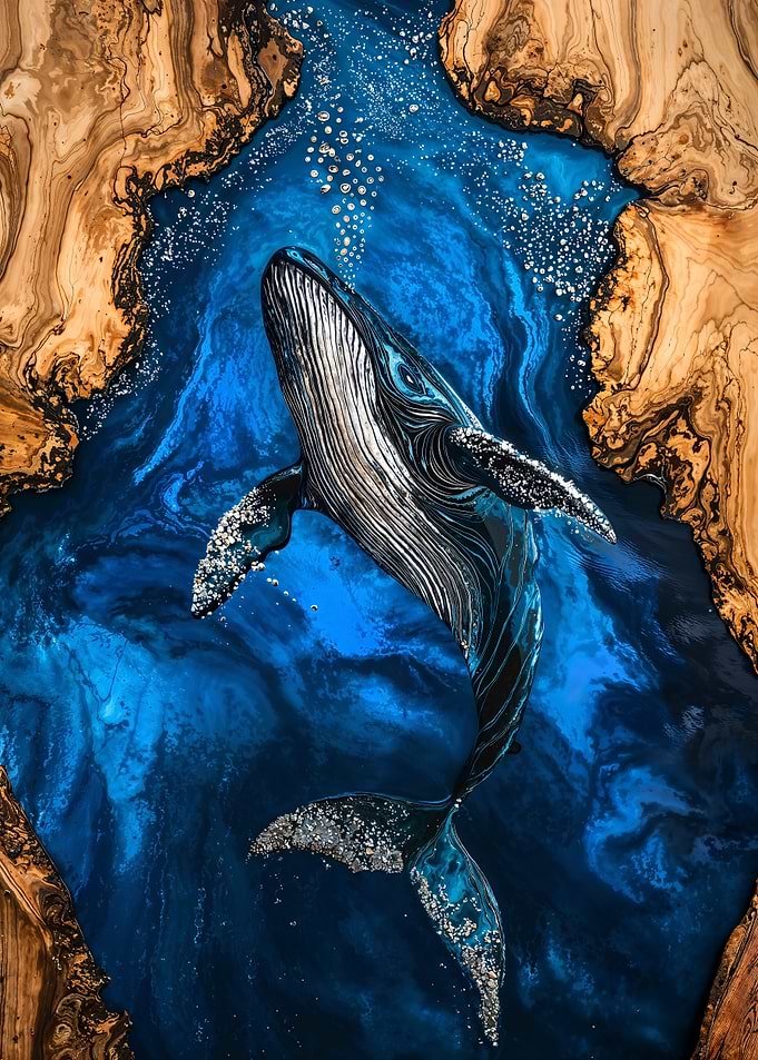 The Whale's Song Resin Art