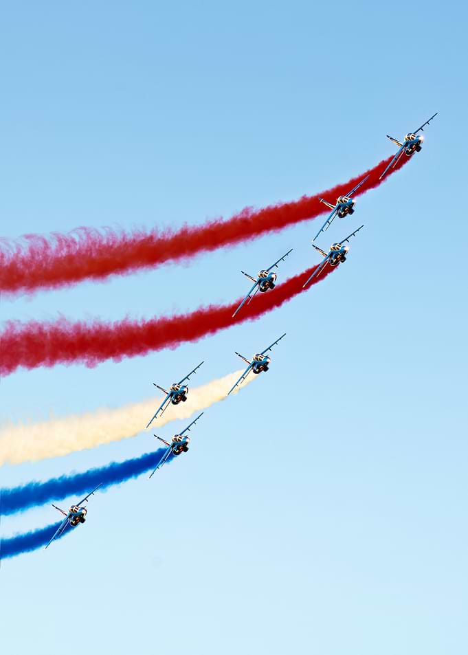 Patrouille de France at Sunset