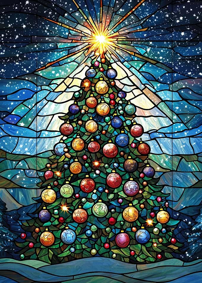 Stained Glass Christmas Tree