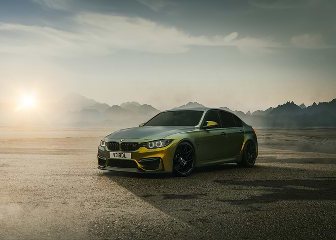 BMW M3 in Desert Landscape