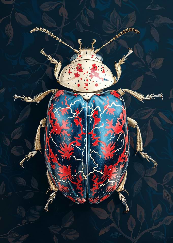 Ornate Beetle Illustration