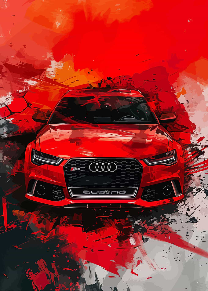 Red Audi RS6 Avant