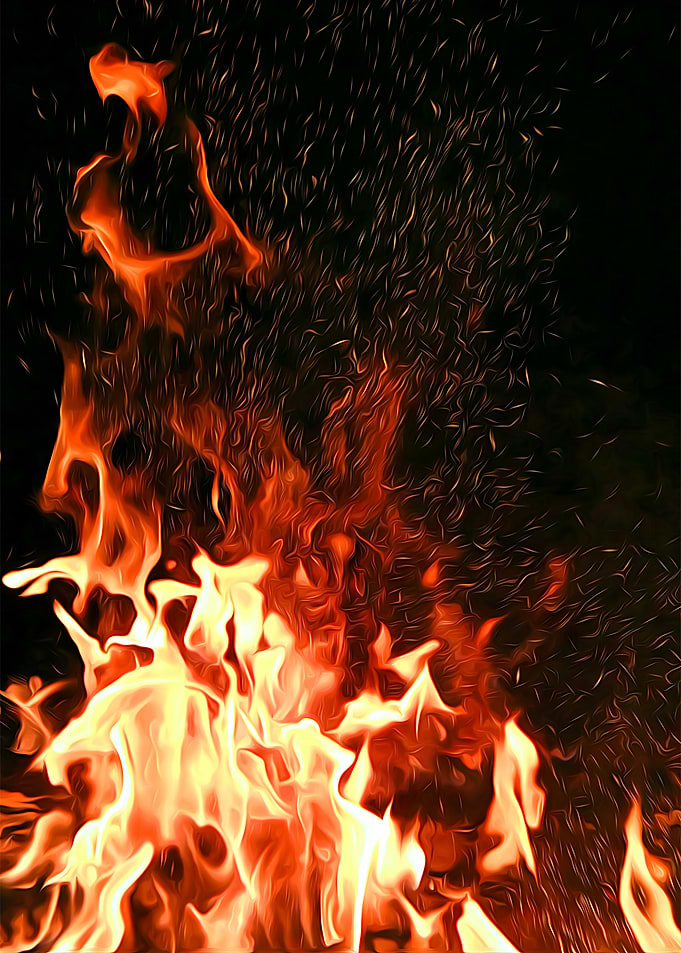 Fiery Abstract Flames