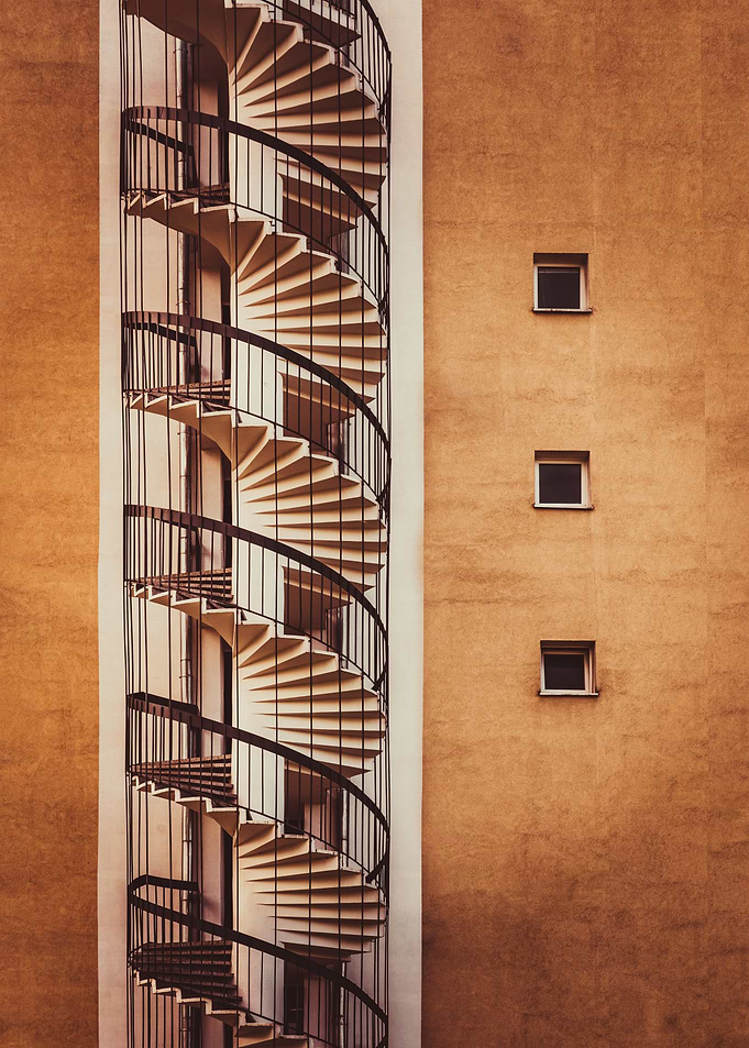 Spiral Staircase on Building
