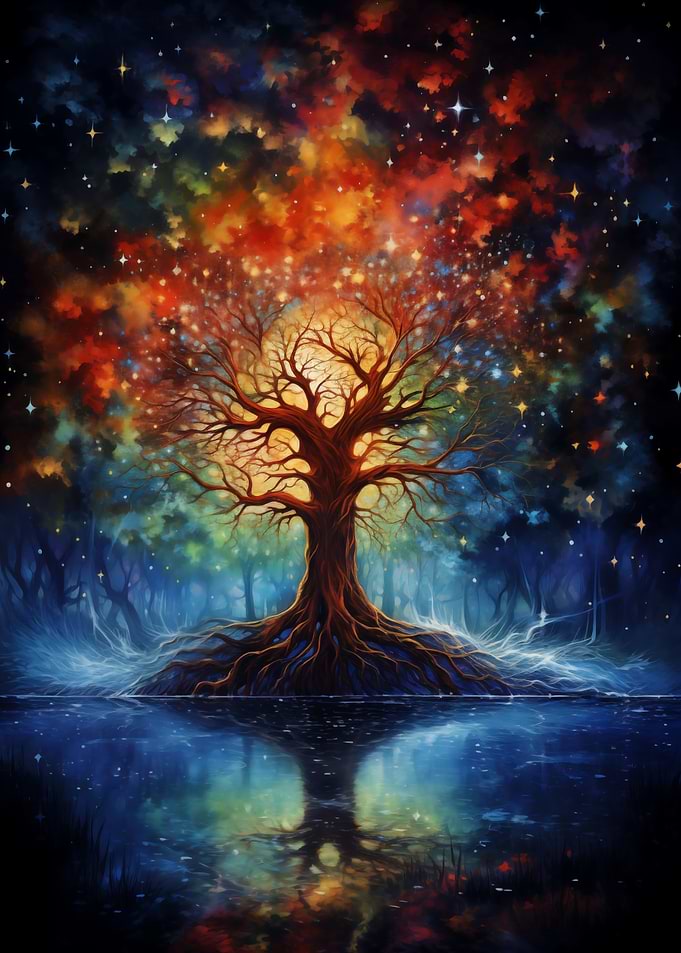 Celestial Tree Painting