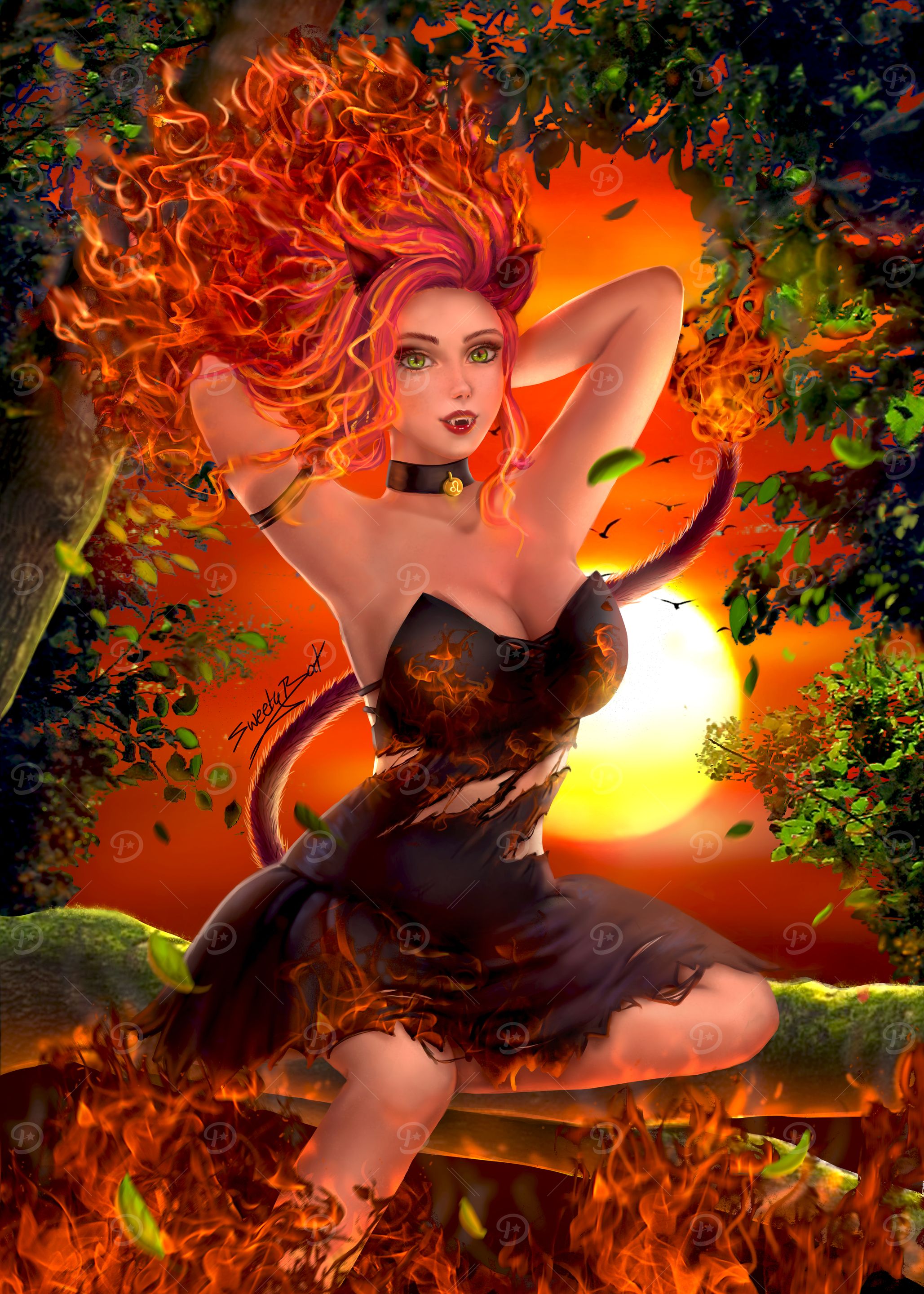 Zodiac Sign Lion - Fiery Liongirl