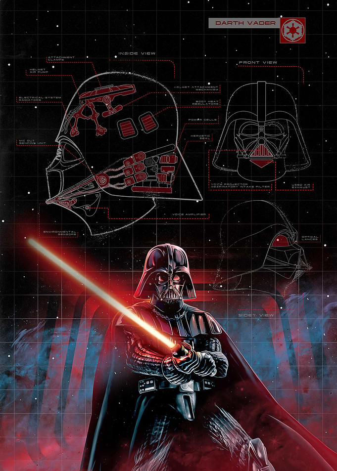 Vader Helmet Schematic