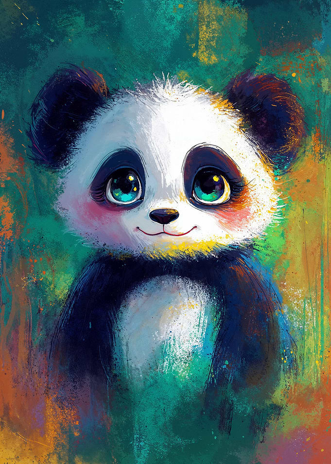Cute Panda Painting