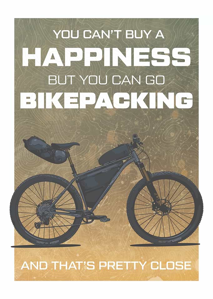 Mountain Bike Bikepacking MTB Poster