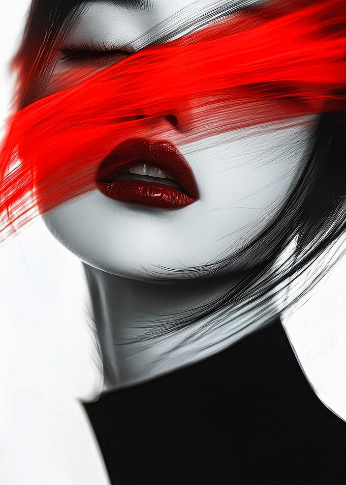 Red Swirl Portrait