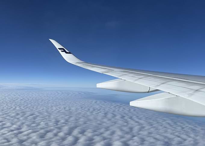 Airbus A350-900 inflight wing view