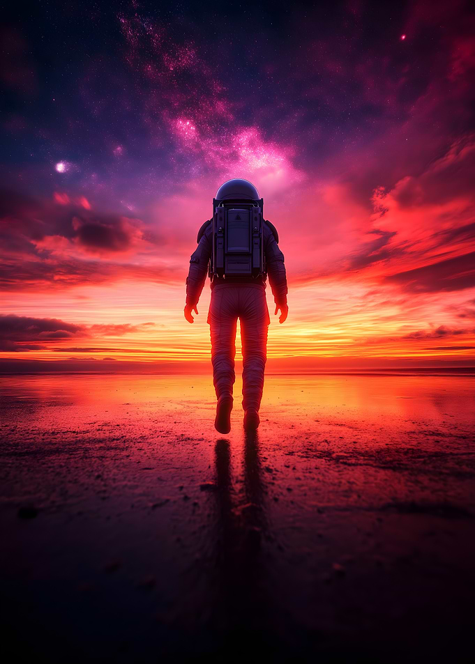 Astronaut at Sunset