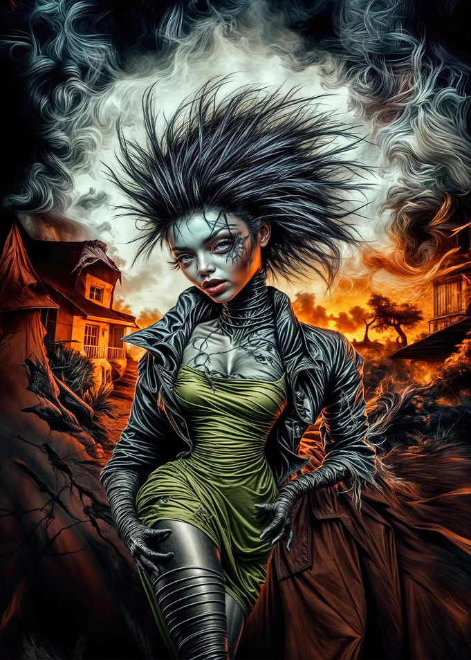 Post-Apocalyptic Gothic Woman